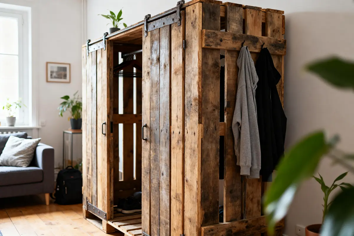 Fabriquer un dressing en palette : 21 idées pratiques &amp; stylées