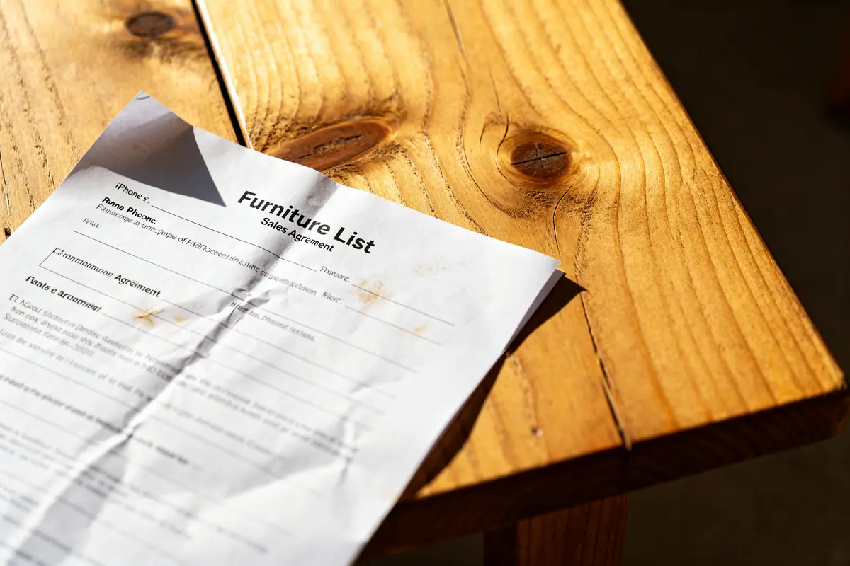 Modèle liste mobilier compromis de vente : Exemple clair et légal